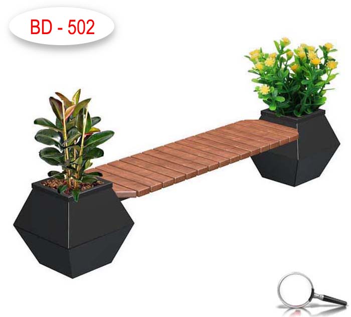 saksılı oturma bankı 